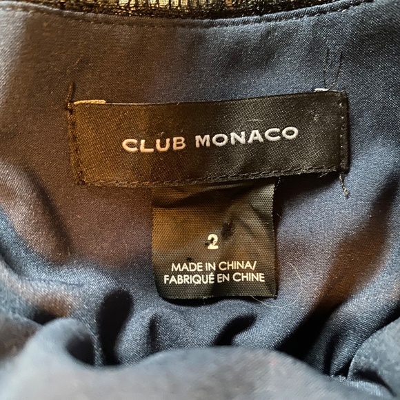 Club Monaco Strappy Navy & Black Lace Tiered Maxi Dress, Size 2 - Picture 11 of 12